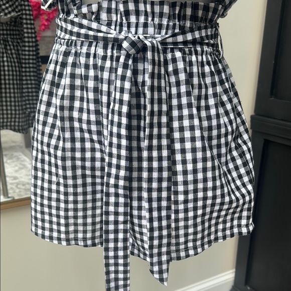 Black and White Gingham Ruffle Short Set - Size Small - Picture 3 of 6